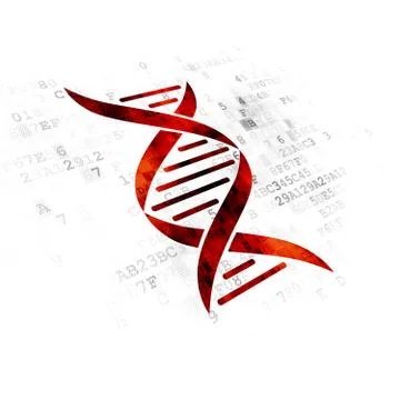 Science concept: DNA on Digital background Stock-Illustration