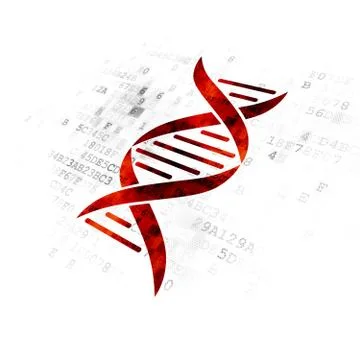 Science concept: DNA on Digital background Stock-Illustration