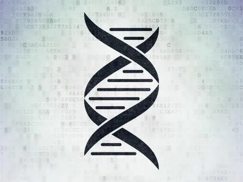 Science concept: DNA on Digital Paper background Stock-Illustration