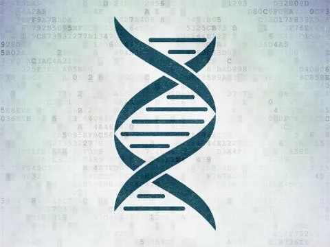 Science concept: DNA on Digital Paper background Stock-Illustration