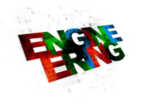 Science concept: Engineering on Digital background Illustrazione stock