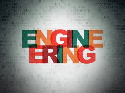 Science concept: Engineering on Digital Data Paper background イラスト素材