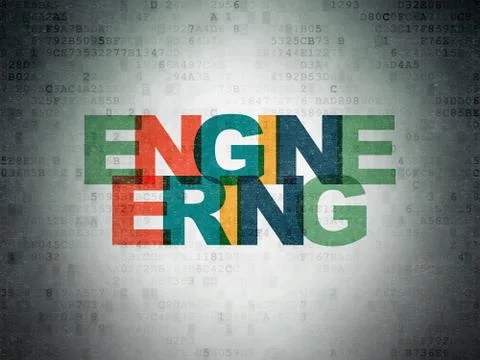 Science concept: Engineering on Digital Data Paper background Illustrazione stock