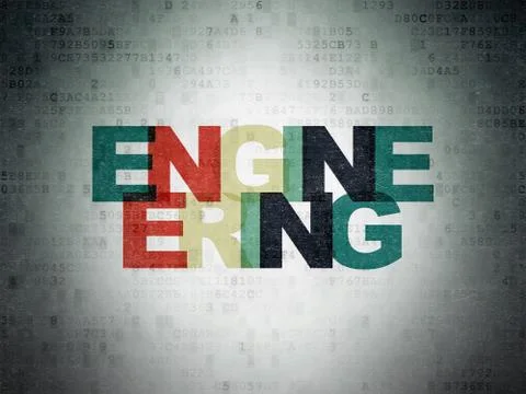 Science concept: Engineering on Digital Paper background Stock Illustration