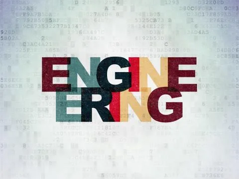 Science concept: Engineering on Digital Paper background Stock Illustration