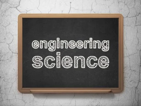 Science concept: Engineering Science on chalkboard background Ilustração Stock