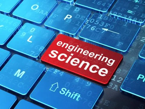 Science concept: Engineering Science on computer keyboard background Illustrazione stock