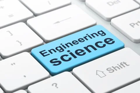Science concept: Engineering Science on computer keyboard background Stock Illustration