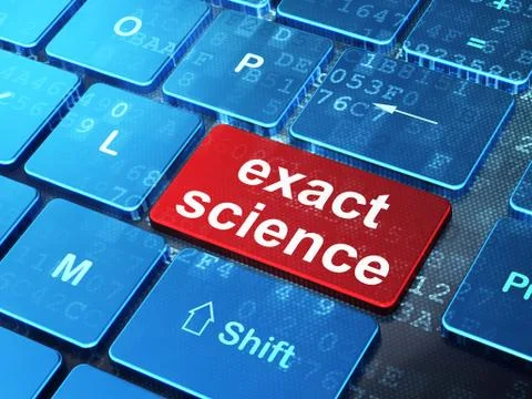 Science concept: Exact Science on computer keyboard background 库存插图