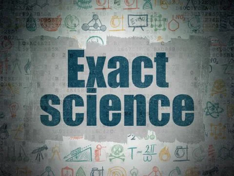 Science concept: Exact Science on Digital Paper background 库存插图