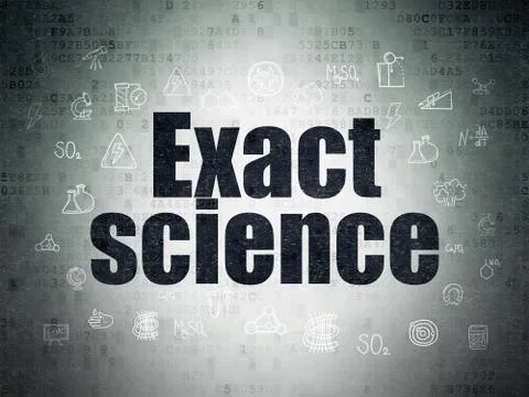 Science concept: Exact Science on Digital Data Paper background Stock Illustration