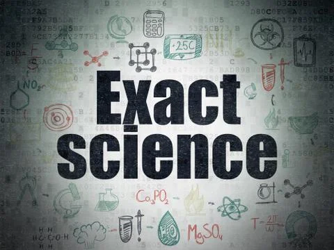 Science concept: Exact Science on Digital Data Paper background 스톡 일러스트