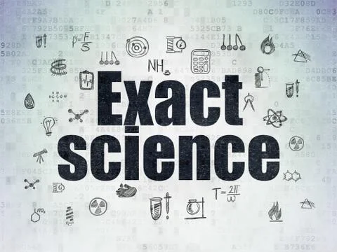 Science concept: Exact Science on Digital Data Paper background 스톡 일러스트