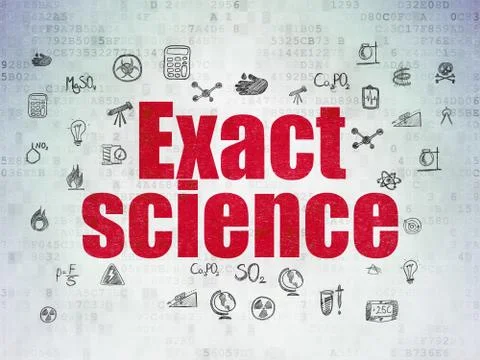 Science concept: Exact Science on Digital Data Paper background Stock Illustration