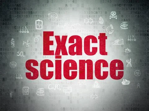 Science concept: Exact Science on Digital Data Paper background イラスト素材