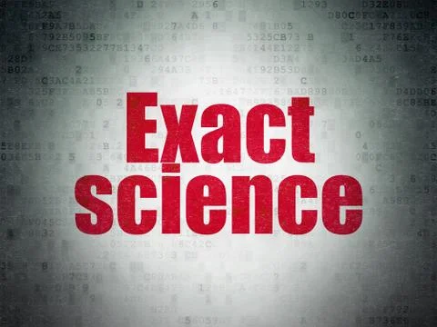 Science concept: Exact Science on Digital Data Paper background イラスト素材