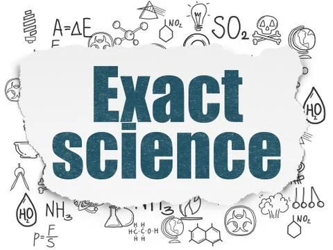 Science concept: Exact Science on Torn Paper background Stock Illustration