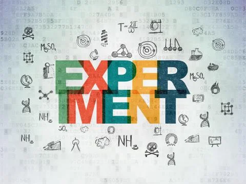 Science concept: Experiment on Digital Data Paper background イラスト素材