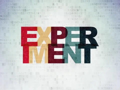 Science concept: Experiment on Digital Data Paper background Stock Illustration