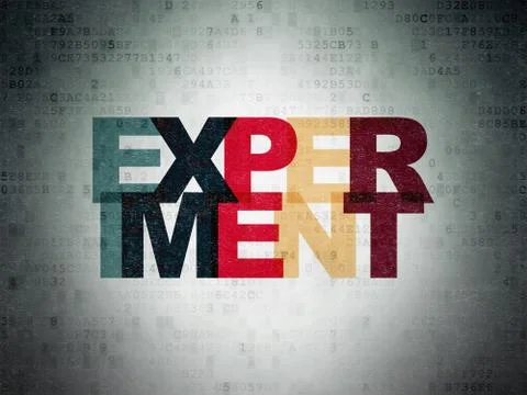Science concept: Experiment on Digital Data Paper background Stock Illustration