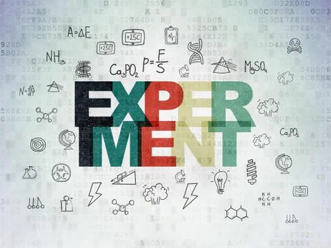 Science concept: Experiment on Digital Data Paper background Stockillustratie