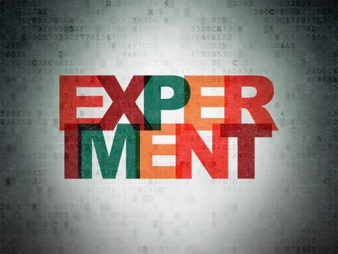 Science concept: Experiment on Digital Data Paper background イラスト素材