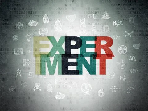 Science concept: Experiment on Digital Data Paper background イラスト素材