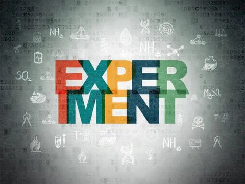 Science concept: Experiment on Digital Paper background Stock Illustration