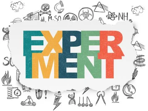 Science concept: Experiment on Torn Paper background Ilustración de archivo