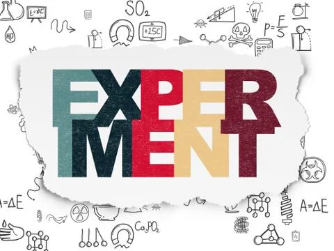 Science concept: Experiment on Torn Paper background Illustrazione stock