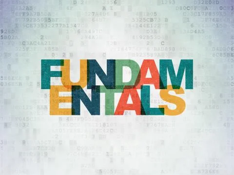 Science concept: Fundamentals on Digital Data Paper background Illustrazione stock