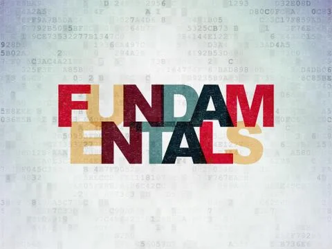 Science concept: Fundamentals on Digital Data Paper background Illustrazione stock