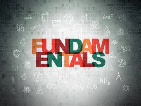 Science concept: Fundamentals on Digital Data Paper background 스톡 일러스트