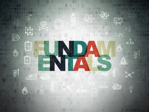 Science concept: Fundamentals on Digital Data Paper background 스톡 일러스트