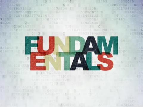 Science concept: Fundamentals on Digital Data Paper background Stock Illustration