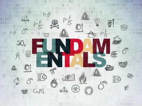Science concept: Fundamentals on Digital Data Paper background 스톡 일러스트