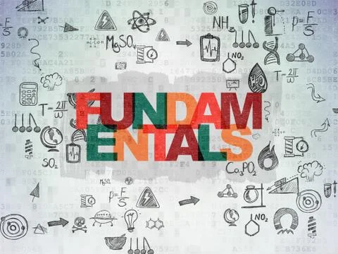 Science concept: Fundamentals on Digital Paper background Stock-Illustration