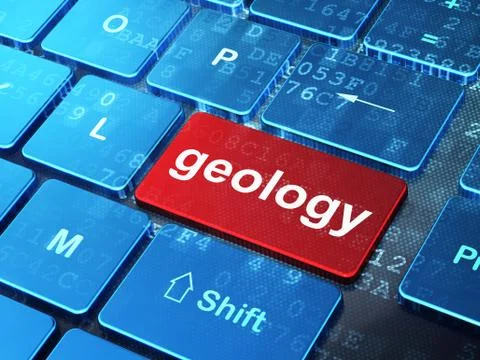 Science concept: Geology on computer keyboard background Stockillustratie