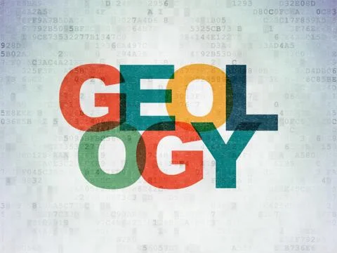 Science concept: Geology on Digital Data Paper background Stock Illustration
