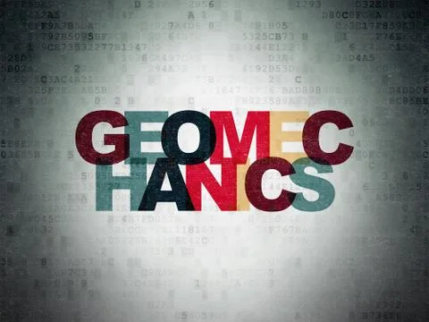 Science concept: Geomechanics on Digital Paper background 库存插图