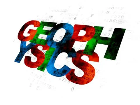 Science concept: Geophysics on Digital background イラスト素材