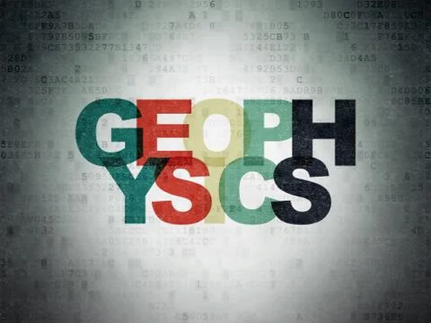 Science concept: Geophysics on Digital Data Paper background 스톡 일러스트