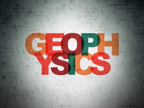 Science concept: Geophysics on Digital Data Paper background Stock Illustration