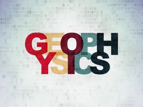 Science concept: Geophysics on Digital Data Paper background イラスト素材