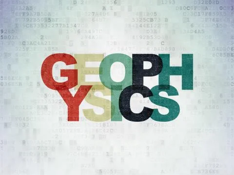 Science concept: Geophysics on Digital Paper background Illustrazione stock