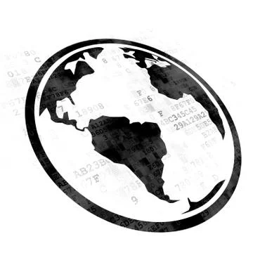 Science concept: Globe on Digital background Illustrazione stock