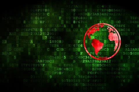 Science concept: Globe on digital background Stock Illustration
