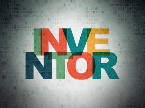 Science concept: Inventor on Digital Data Paper background イラスト素材