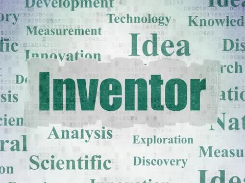 Science concept: Inventor on Digital Data Paper background 스톡 일러스트