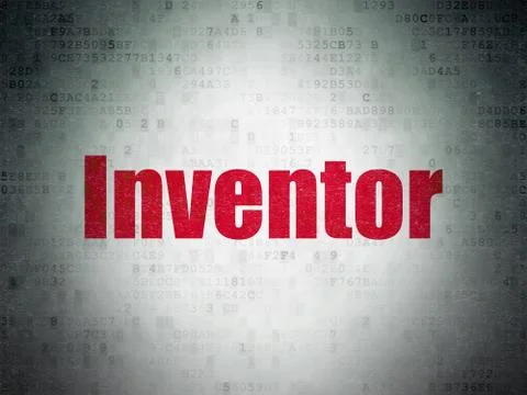 Science concept: Inventor on Digital Data Paper background 스톡 일러스트